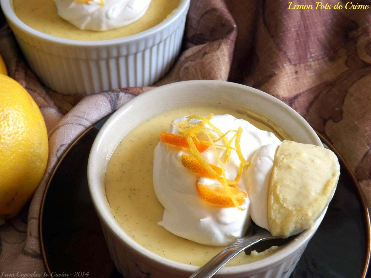 Lemon Pots de Crème | From Cupcakes To Caviar
