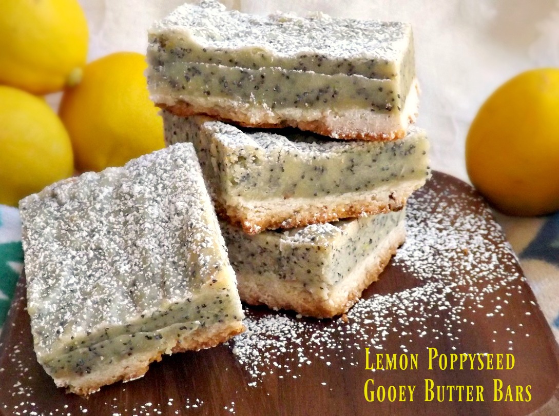 Lemon Poppy Seed Gooey Butter Bars