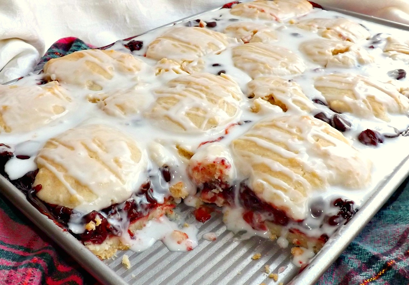 Glazed Double Berry Sugar Cookie Bars