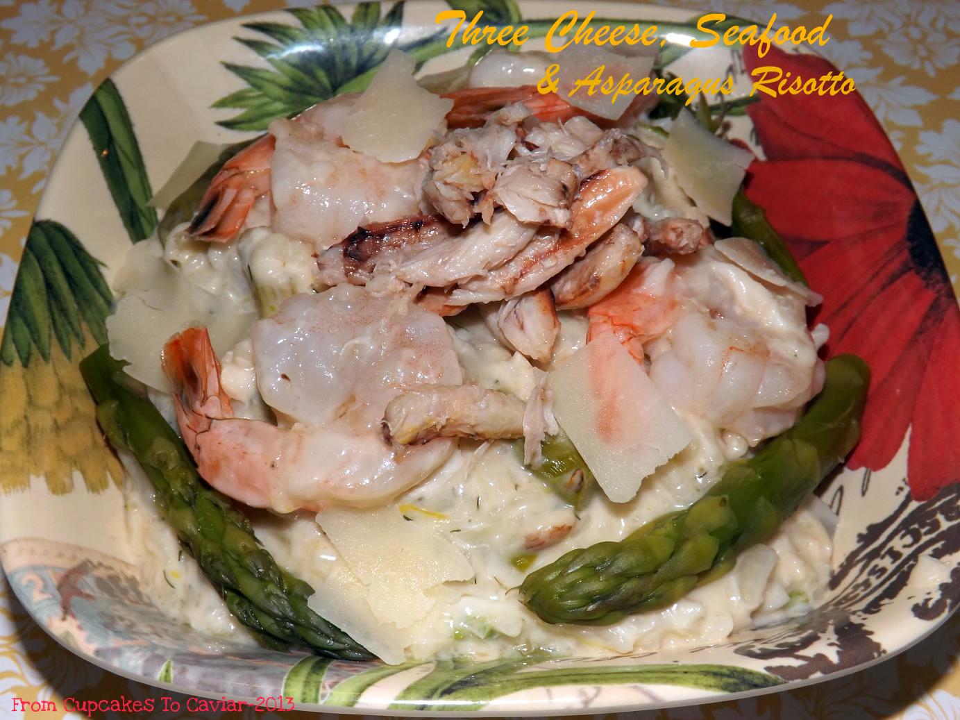 Three Cheese, Seafood & Asparagus Risotto