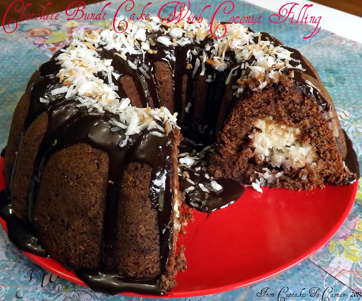 Chocolate Bundt Cake With A Creamy Coconut Filling