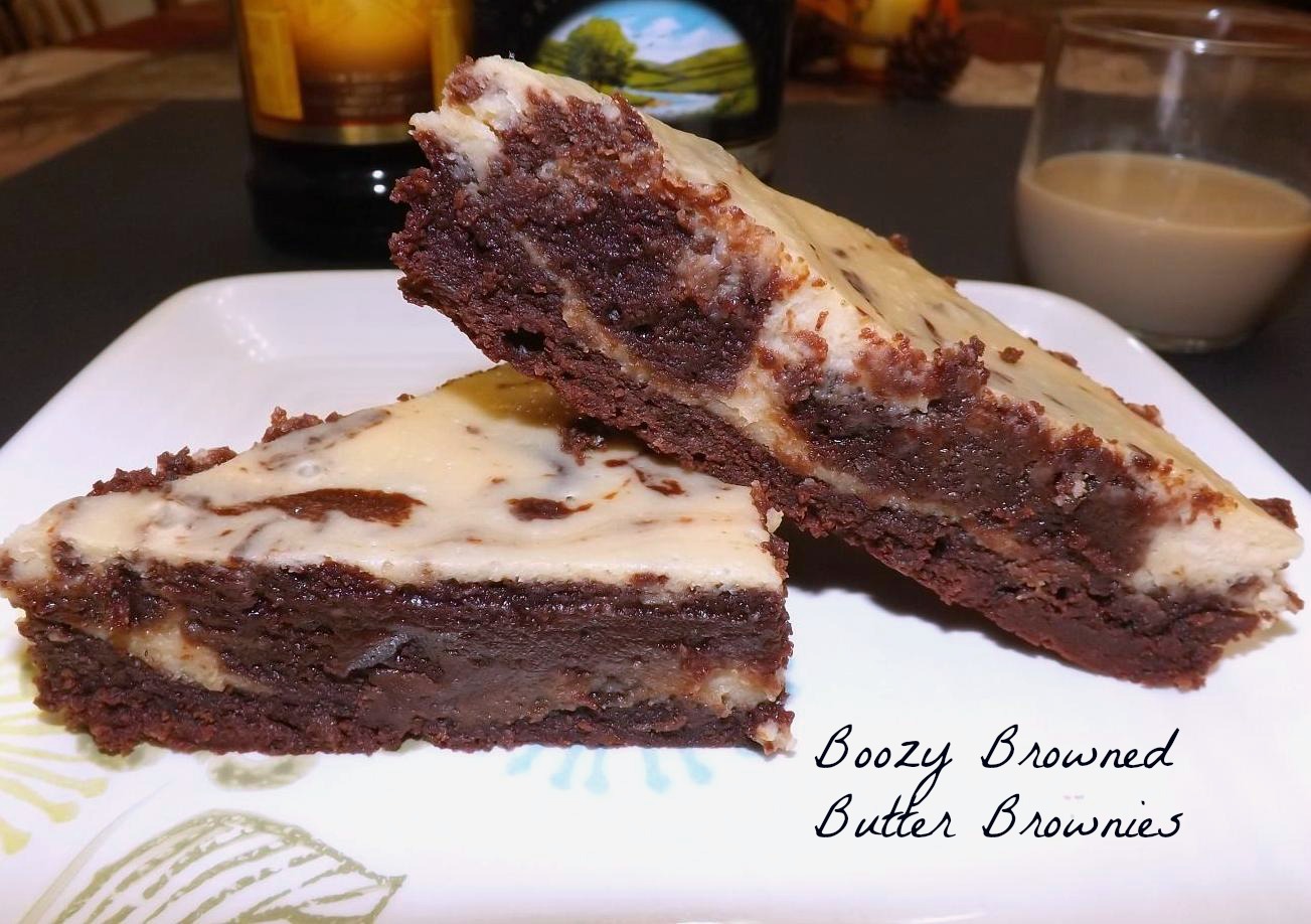 Boozy Browned Butter Brownies