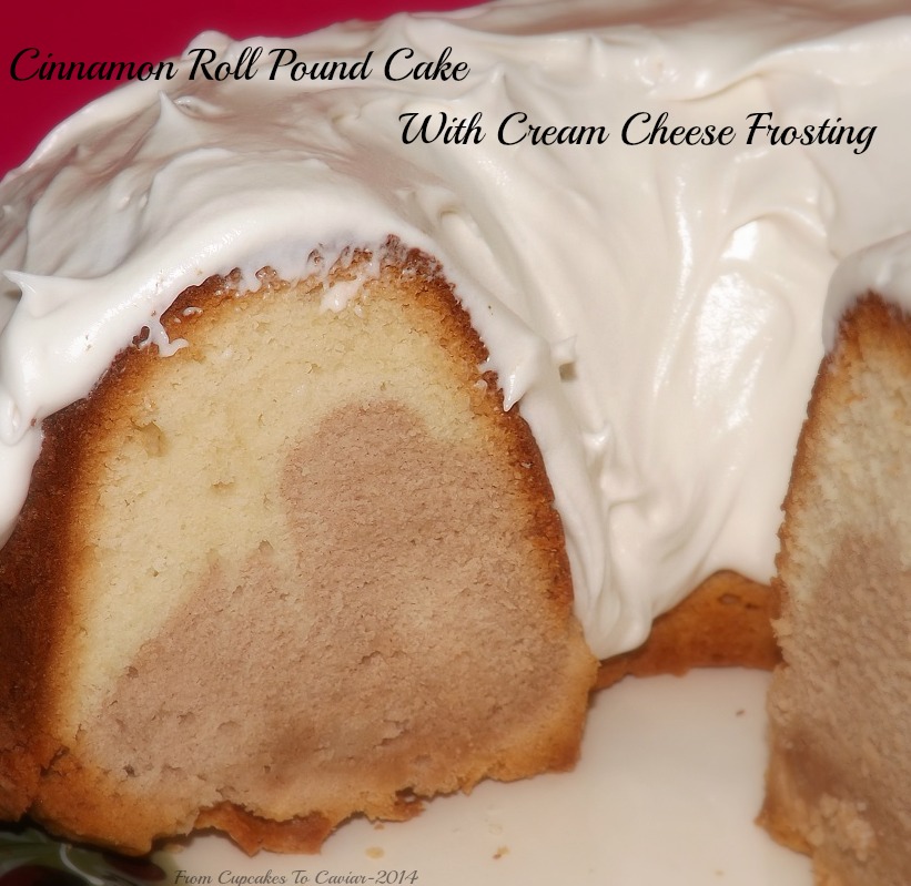 Cinnamon Roll Pound Cake With Cream Cheese Frosting