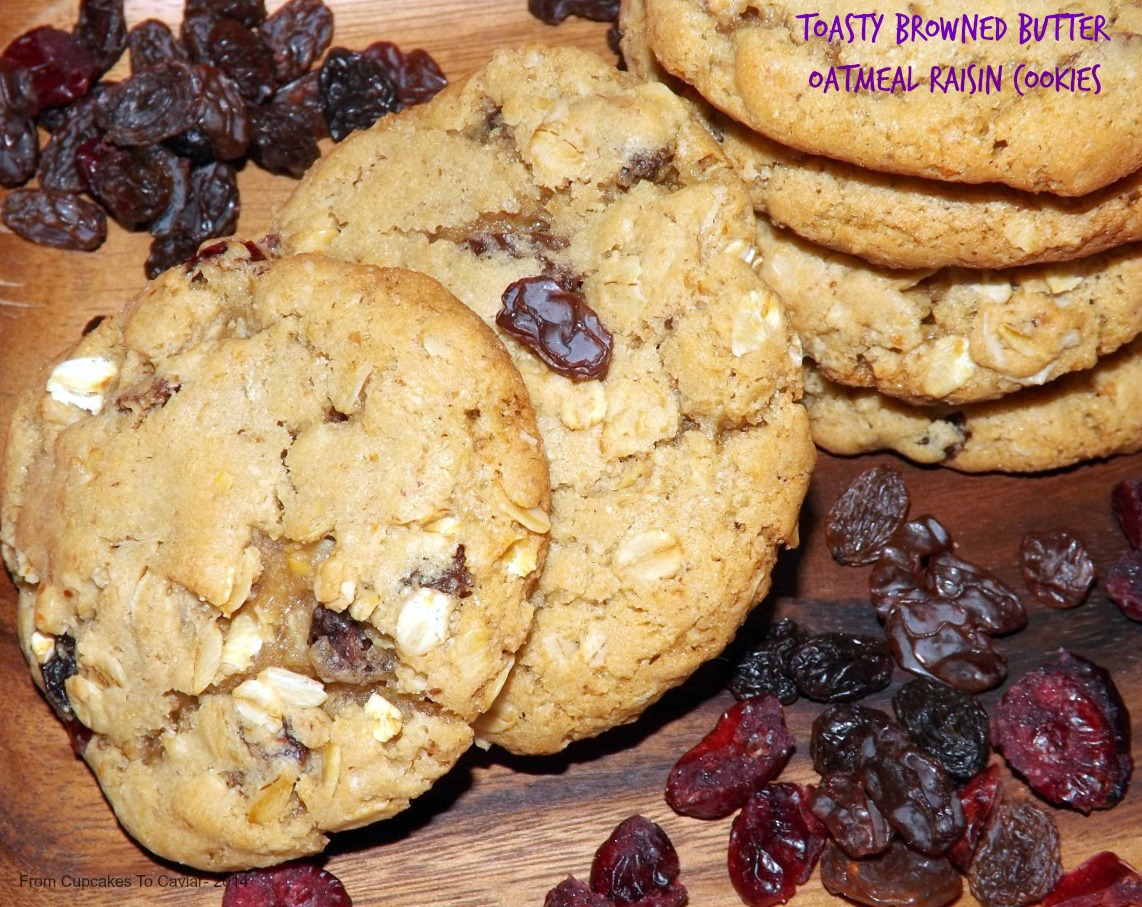 Toasty Browned Butter Oatmeal Raisin Cookies