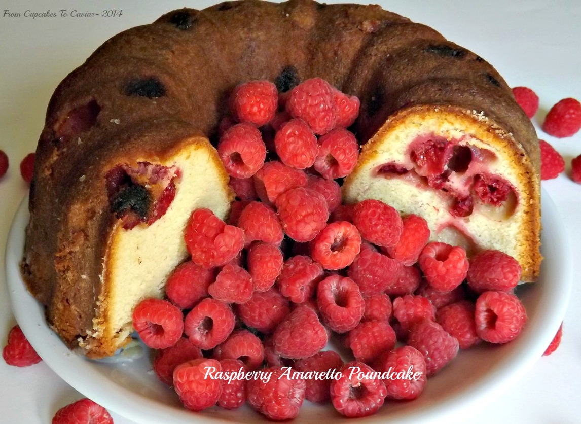 Raspberry Amaretto Poundcake