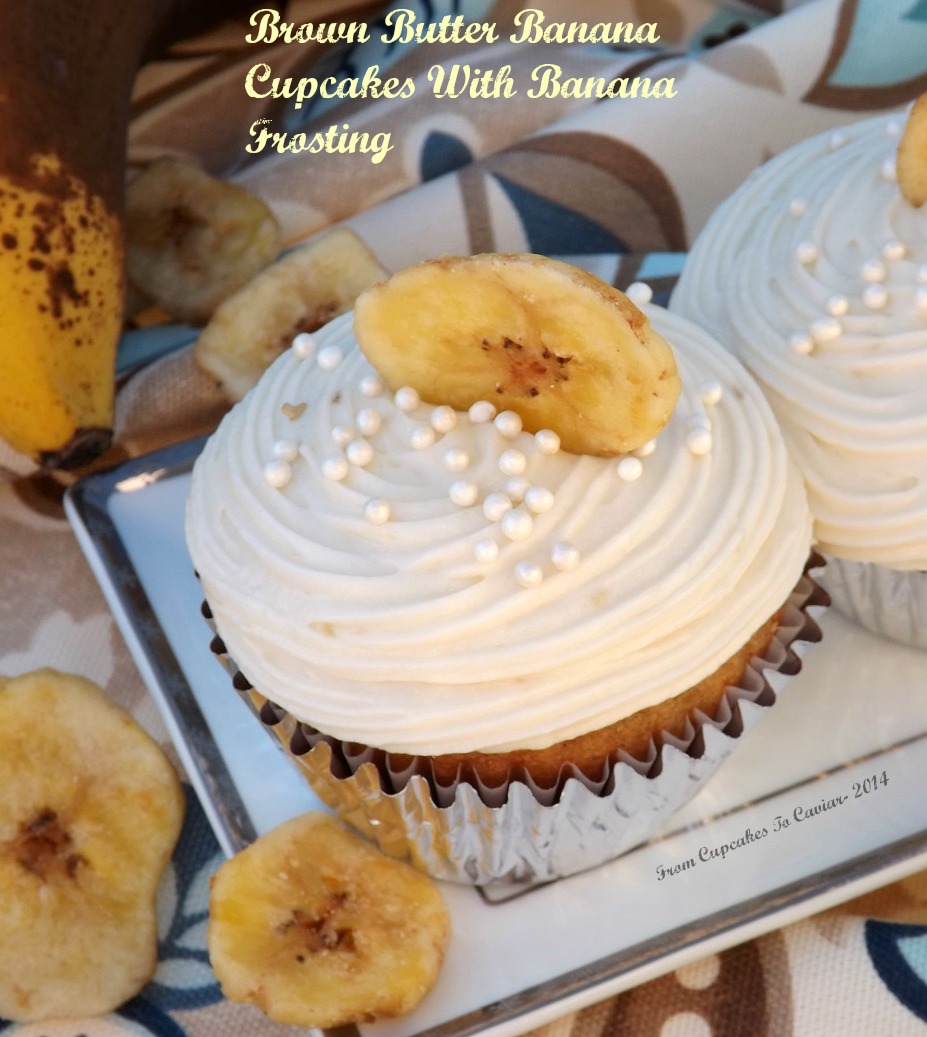 Brown Butter Banana Cupcakes With Banana Frosting
