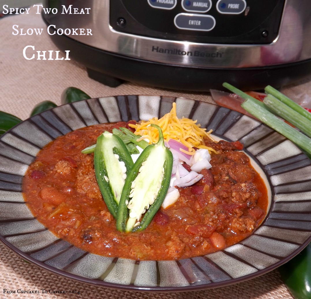 Spicy Two Meat Slow Cooker Chili