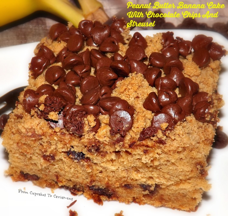 Peanut Butter Banana Cake With Chocolate Chips And Streusel