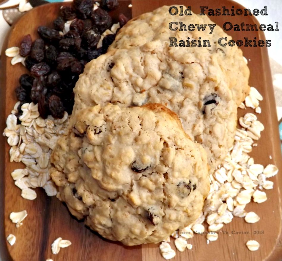 Old Fashioned Chewy Oatmeal Raisin Cookies 1