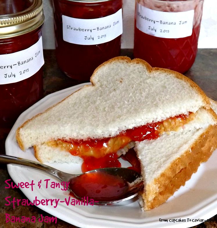 Sweet & Tangy Strawberry-Vanilla-Banana Jam