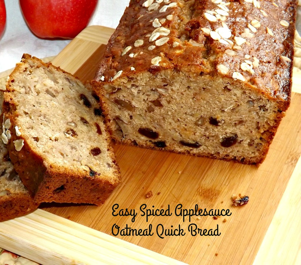 Easy Spiced Applesauce Oatmeal Quick Bread 1